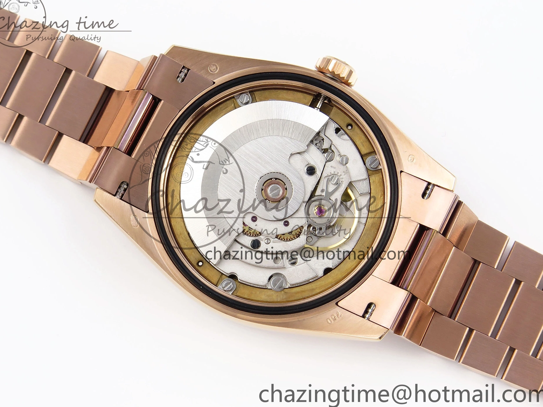 MiroTime 0413 Sophisticated Day Date 36 RG RAF 1:1 Best Edition Green Stone Dial on RG Bracelet A 1846